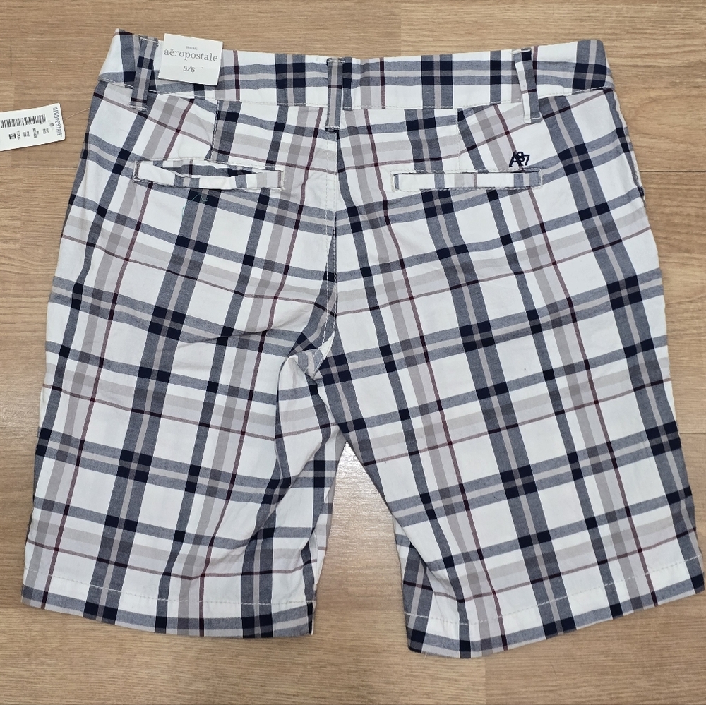 Aeropostale Stretch Womens Bermuda Plaid Shorts - Picture 2 of 5